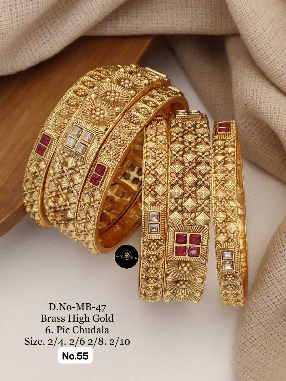 Ynf Brass RIN234 005 Womens Jewellery Wholesale Brass Gold Bangles Manufacturer - Jewellery Export