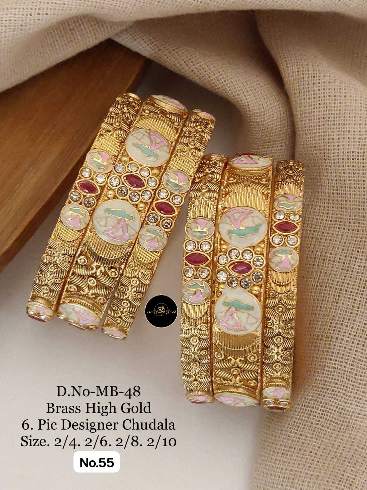 Ynf Brass RIN234 005 Womens Jewellery Wholesale Brass Gold Bangles Manufacturer - Jewellery Export