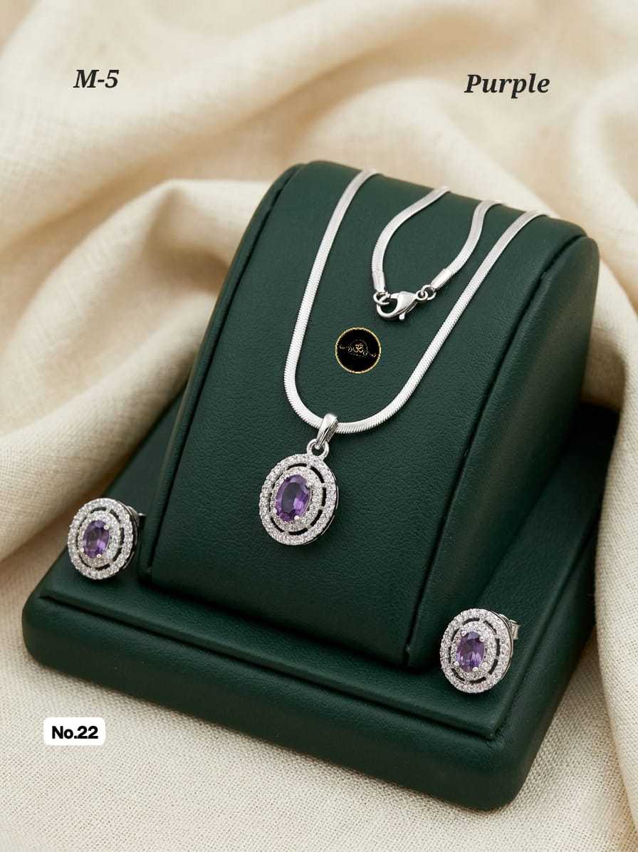 Ynf Brass RIN234 009 Womens Jewellery Wholesale AD Diamond Necklace Chain Pendant Set Manufacturer - Jewellery Export