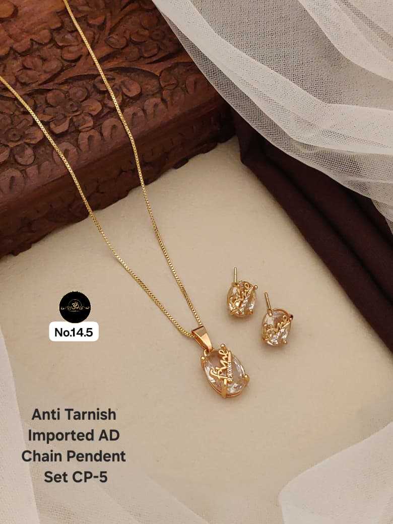 Ynf Brass RIN234 016 Womens Jewellery Wholesale Chain Pendant Set Manufacturer - Jewellery Export