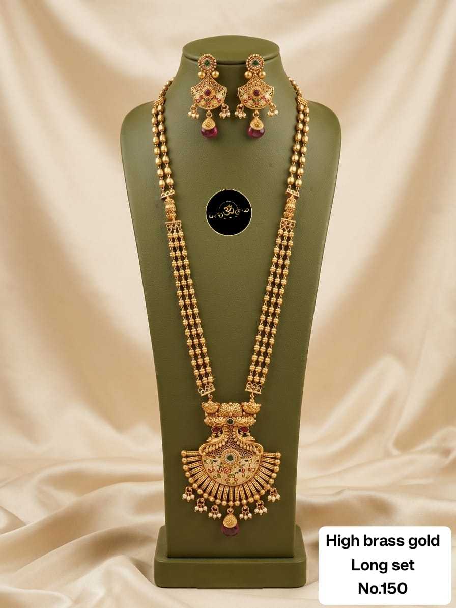 Ynf Brass RIN234 024 Womens Jewellery Wholesale Long Sets Fancy Mala Necklaces Manufacturer - Jewellery Export