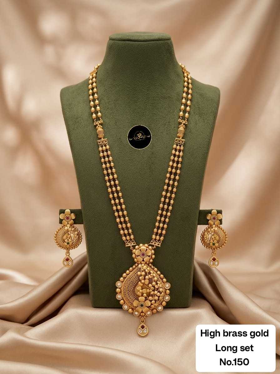 Ynf Brass RIN234 024 Womens Jewellery Wholesale Long Sets Fancy Mala Necklaces Manufacturer - Jewellery Export