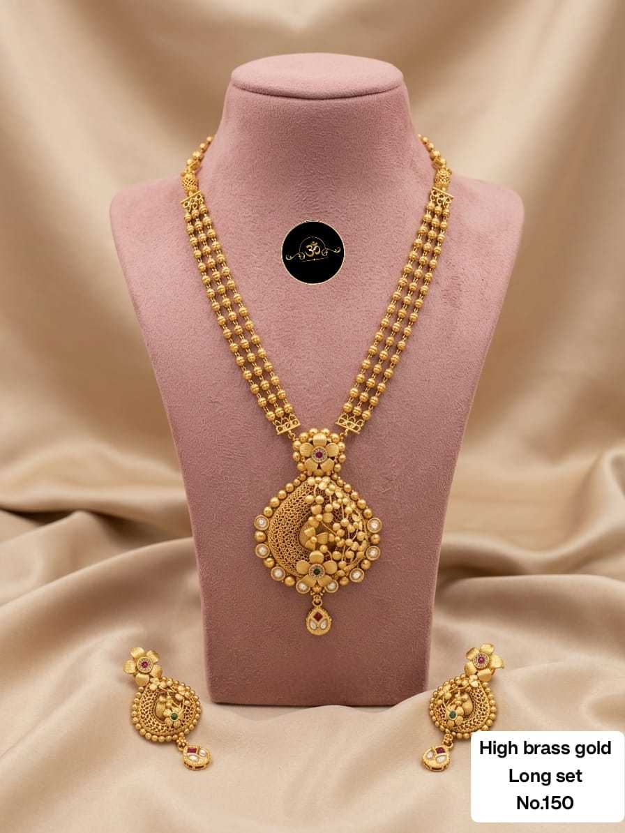 Ynf Brass RIN234 024 Womens Jewellery Wholesale Long Sets Fancy Mala Necklaces Manufacturer - Jewellery Export