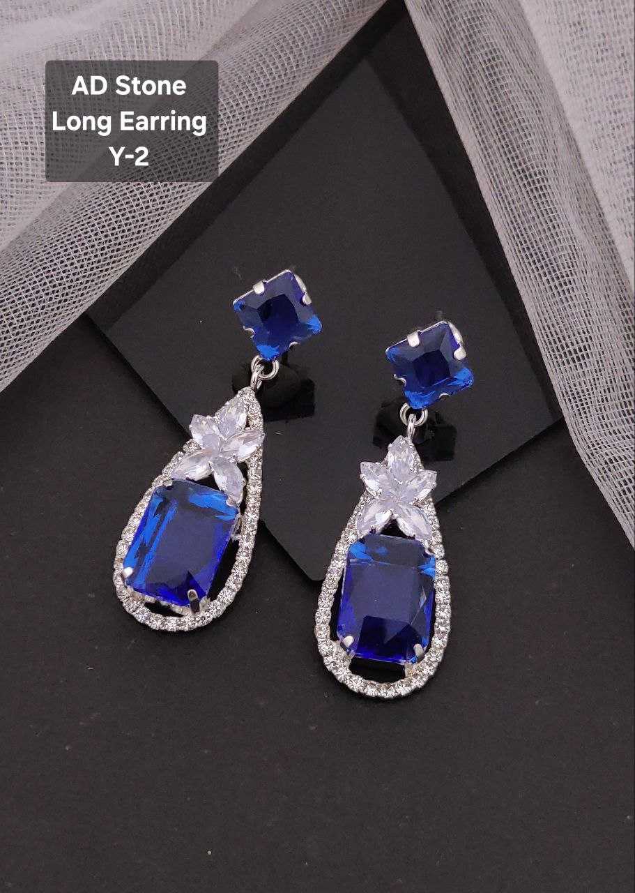 Ynf Brass Womens Jewellery Wholesale Fancy Earrings AD Diamond Earring Artificial Earring Manufacturer - Jewellery Export