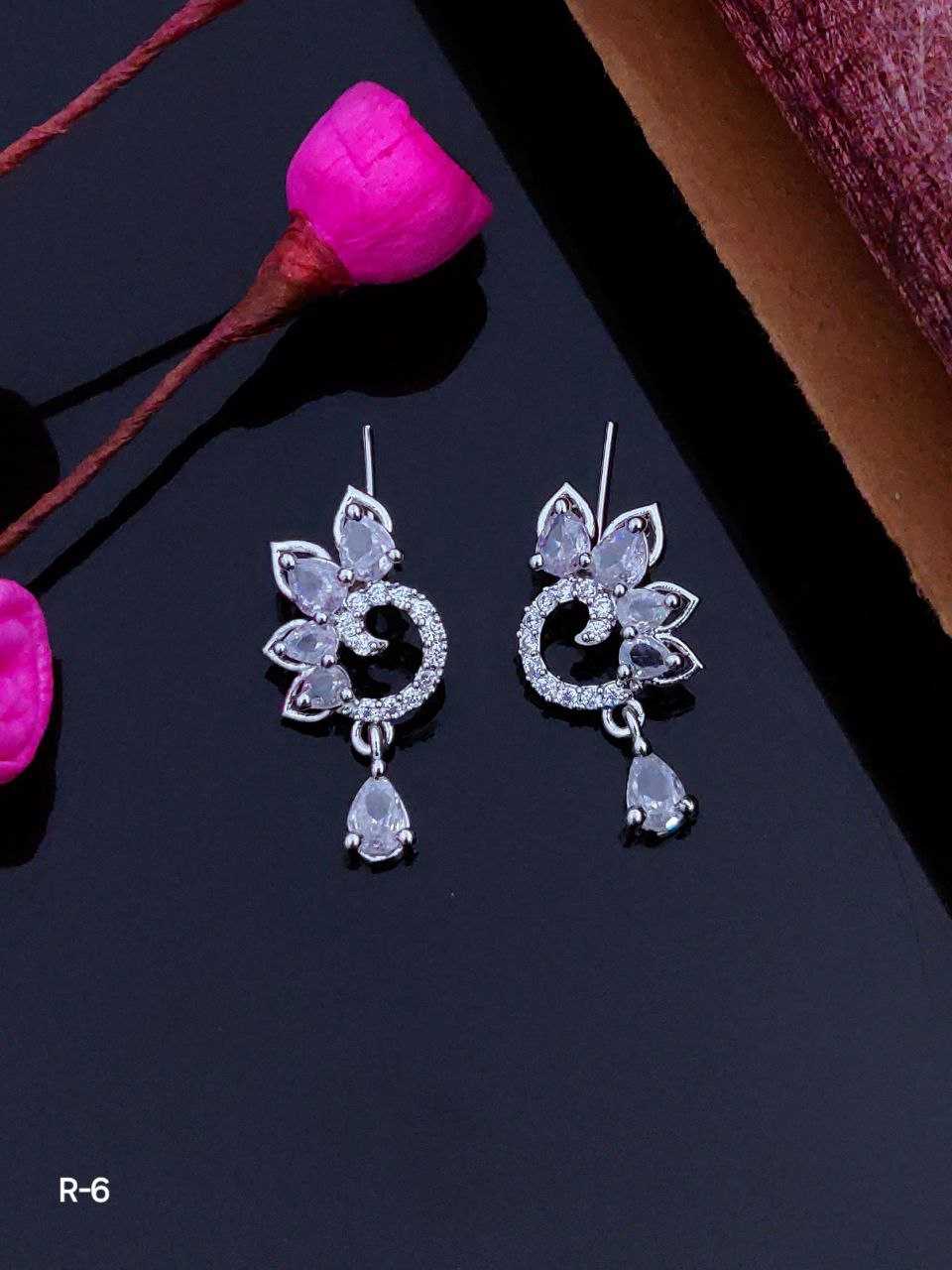 YNF BRASS KESH193 ROR110 WOMENS JEWELLERY WHOLESALE FANCY ARTIFICIAL AD DIAMOND EARRINGS MANUFACTURER