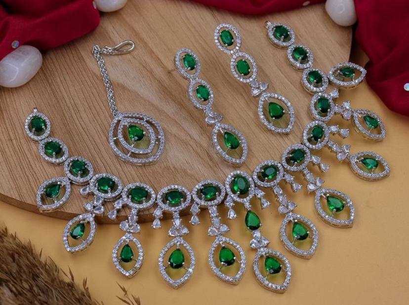 Ynf AD Diamond Womens Jewellery Wholesale AD Diamond Necklace Necklaces Set Antique Necklaces Set Manufacturer - Jewellery Export