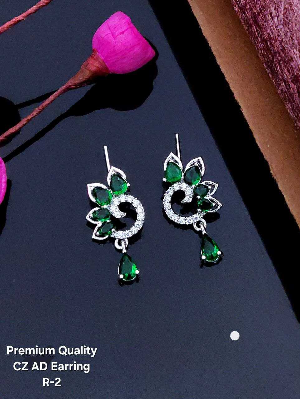 Ynf AD Diamond Womens Jewellery Wholesale Fancy Earrings AD Diamond Earring Artificial Earring Manufacturer - Jewellery Export