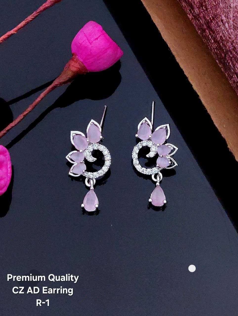 Ynf AD Diamond Womens Jewellery Wholesale Fancy Earrings AD Diamond Earring Artificial Earring Manufacturer - Jewellery Export
