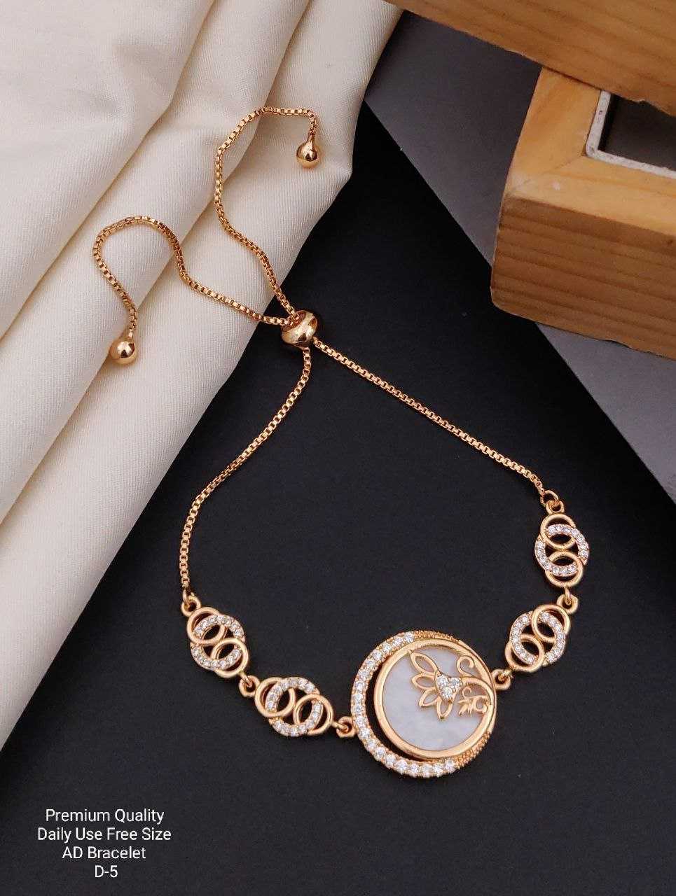 Ynf Brass KESH193 Womens Jewellery Wholesale AD Diamond Bracelet Brass Gold Bangles Golden Bracelet Manufacturer - Jewellery Export