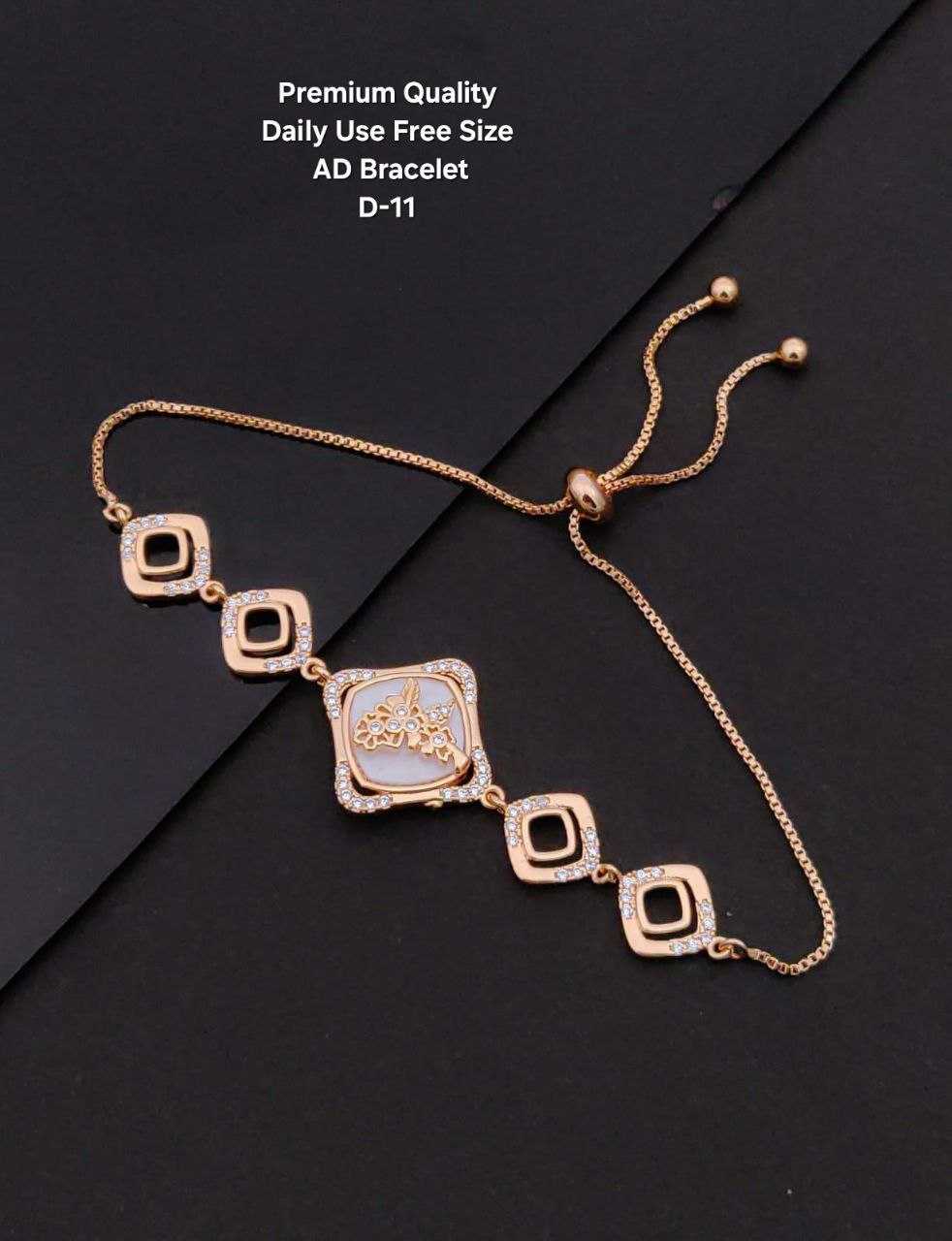 Ynf Brass KESH193 Womens Jewellery Wholesale AD Diamond Bracelet Brass Gold Bangles Golden Bracelet Manufacturer - Jewellery Export