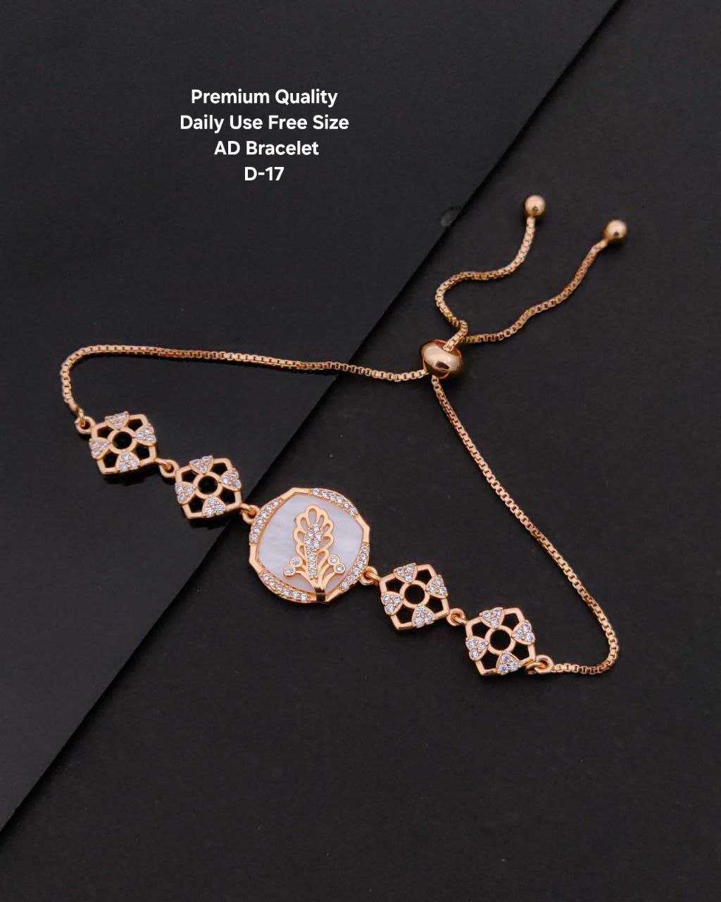 Ynf Brass KESH193 Womens Jewellery Wholesale AD Diamond Bracelet Brass Gold Bangles Golden Bracelet Manufacturer - Jewellery Export