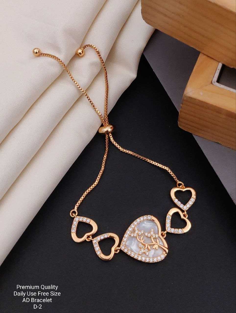 Ynf Brass KESH193 Womens Jewellery Wholesale AD Diamond Bracelet Brass Gold Bangles Golden Bracelet Manufacturer - Jewellery Export