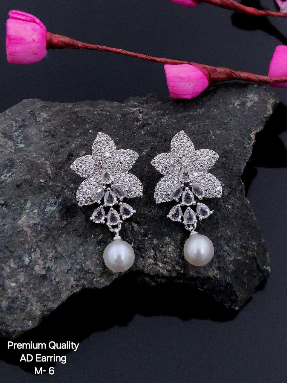 Ynf Brass KESH193 Womens Jewellery Wholesale Fancy Earrings AD Diamond Earring Artificial Earring Manufacturer - Jewellery Export