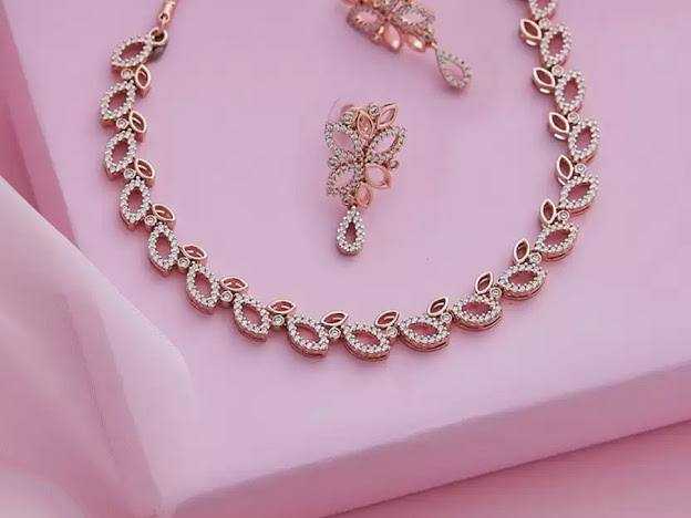 Ynf Brass KESH483 Womens Jewellery Wholesale AD Diamond Necklace Necklaces Set Antique Necklaces Set Manufacturer - Jewellery Export