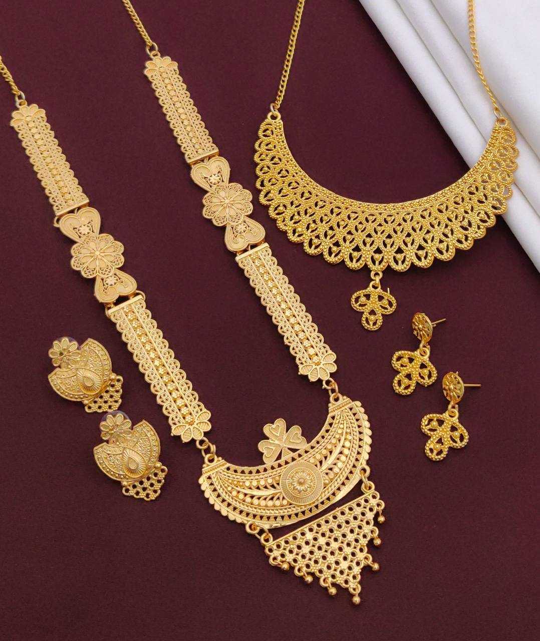 Ynf Brass KESH483 Womens Jewellery Wholesale Necklaces Set Antique Necklaces Set Golden Necklace Set Manufacturer - Jewellery Export