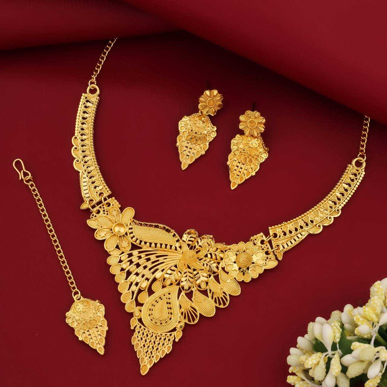 Ynf Brass KESH483 Womens Jewellery Wholesale Necklaces Set Golden Necklace Set Alloy Necklaces Manufacturer - Jewellery Export