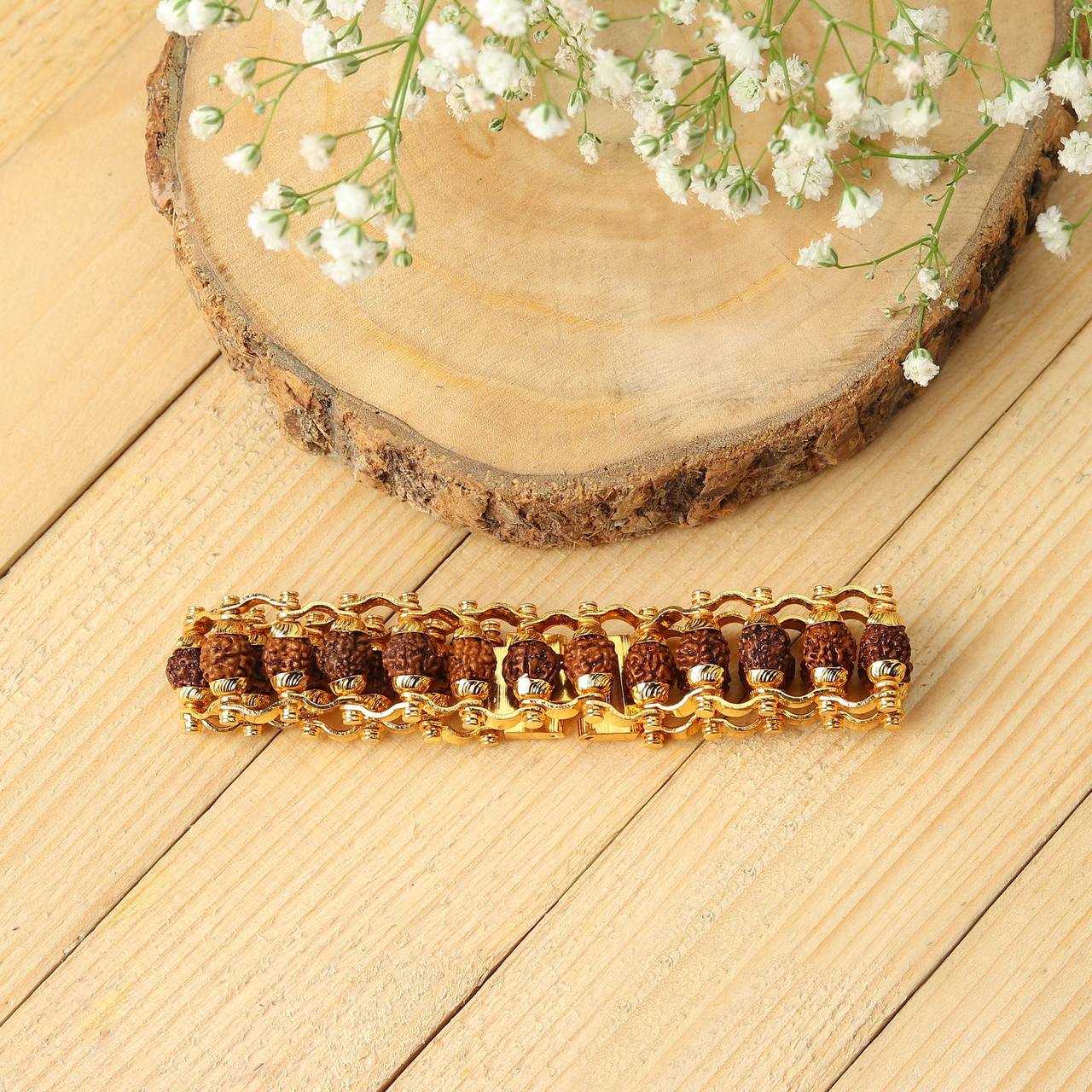 Ynf Brass Mens Jewellery Wholesale Bracelets Rudraksh Bracelets Rudraksha Bracelet Manufacturer - Jewellery Export