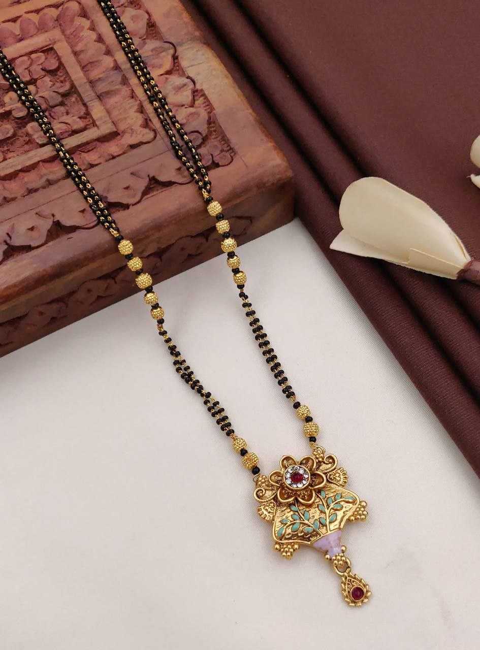 Ynf Fancy Womens Jewellery Wholesale Mangalsutras Gold Chains Matte Finish Jewelry Manufacturer - Jewellery Export