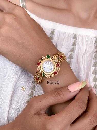 Ynf Gold Plated KESH476 Womens Jewellery Wholesale Traditional Watches Fancy Designer Watches Fashion Wrist Watches Manufacturer - Jewellery Export
