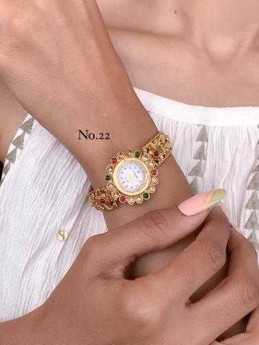 Ynf Gold Plated KESH476 Womens Jewellery Wholesale Traditional Watches Fancy Designer Watches Fashion Wrist Watches Manufacturer - Jewellery Export