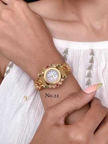 Ynf Gold Plated KESH476 Womens Jewellery Wholesale Traditional Watches Fancy Designer Watches Fashion Wrist Watches Manufacturer - Jewellery Export