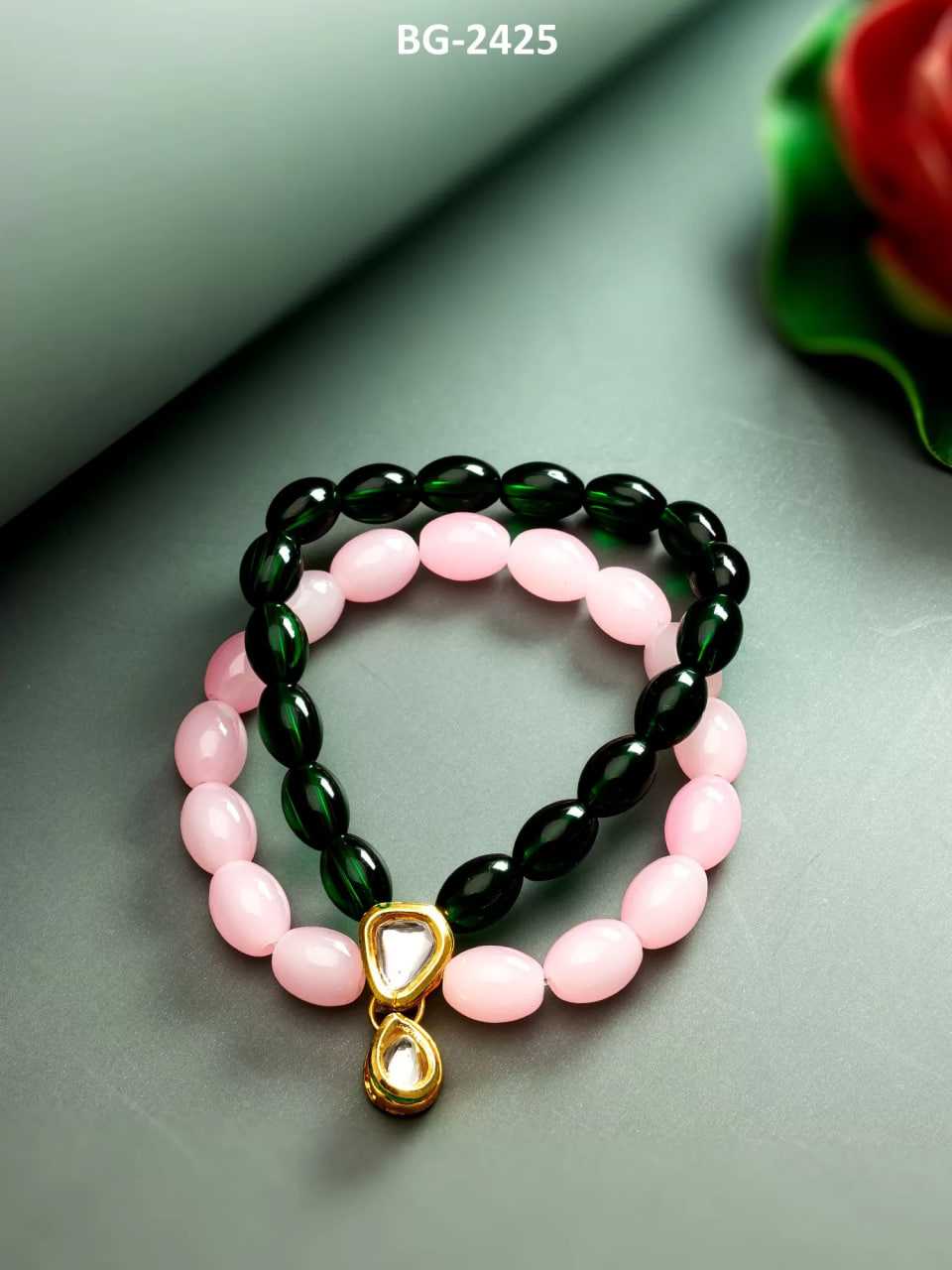 Ynf Brass KESH105 BG2425 Womens Jewellery Wholesale Brass Gold Bracelets Pearl Jewelry Party Wear Jewelry Manufacturer - Jewellery Export