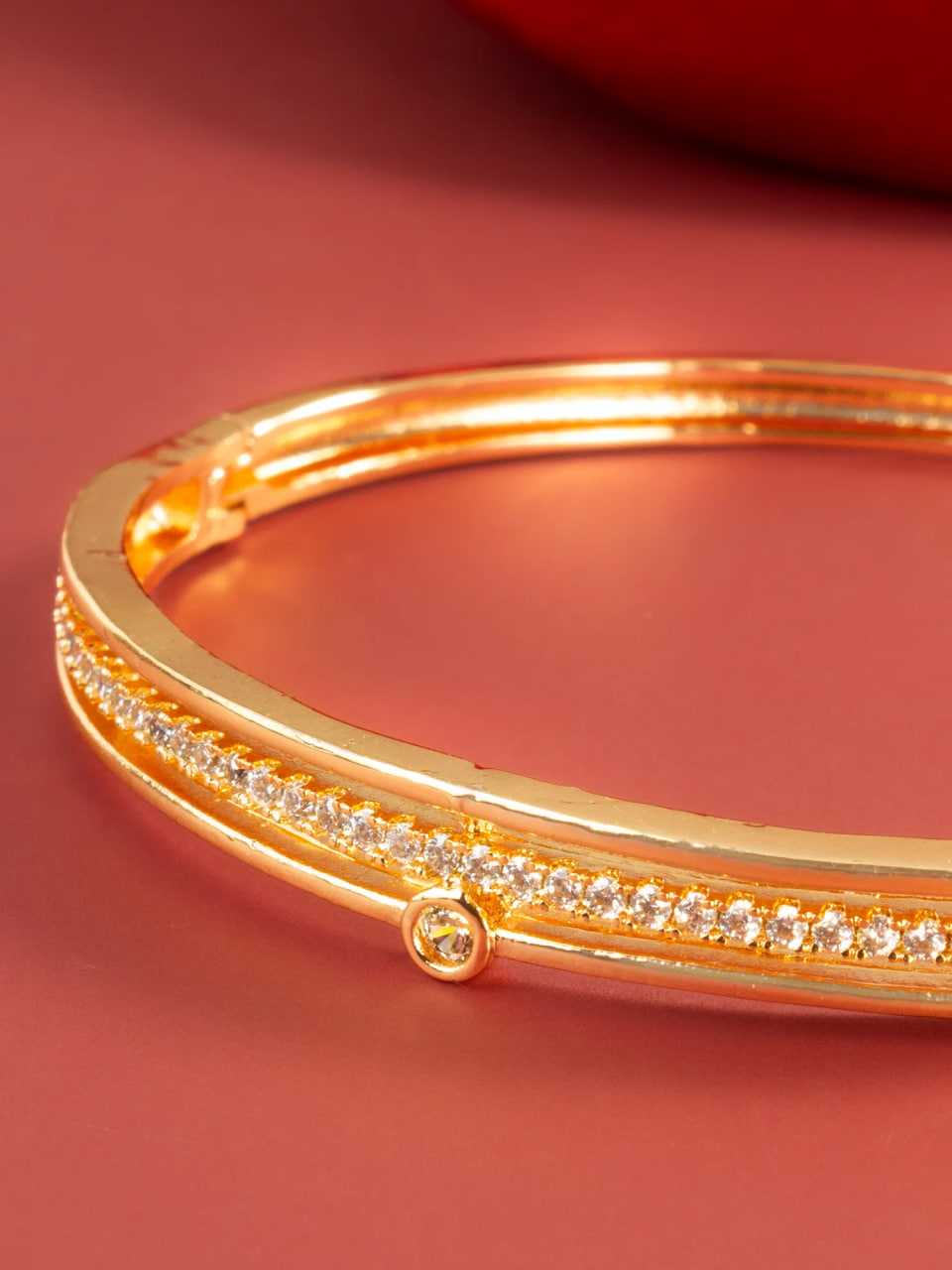 Ynf Brass KESH105 BG2586 Womens Jewellery Wholesale AD Diamond Bangles Brass Gold Bangles Designer Bangles Manufacturer - Jewellery Export