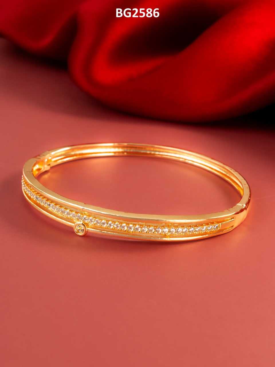 Ynf Brass KESH105 BG2586 Womens Jewellery Wholesale AD Diamond Bangles Brass Gold Bangles Designer Bangles Manufacturer - Jewellery Export