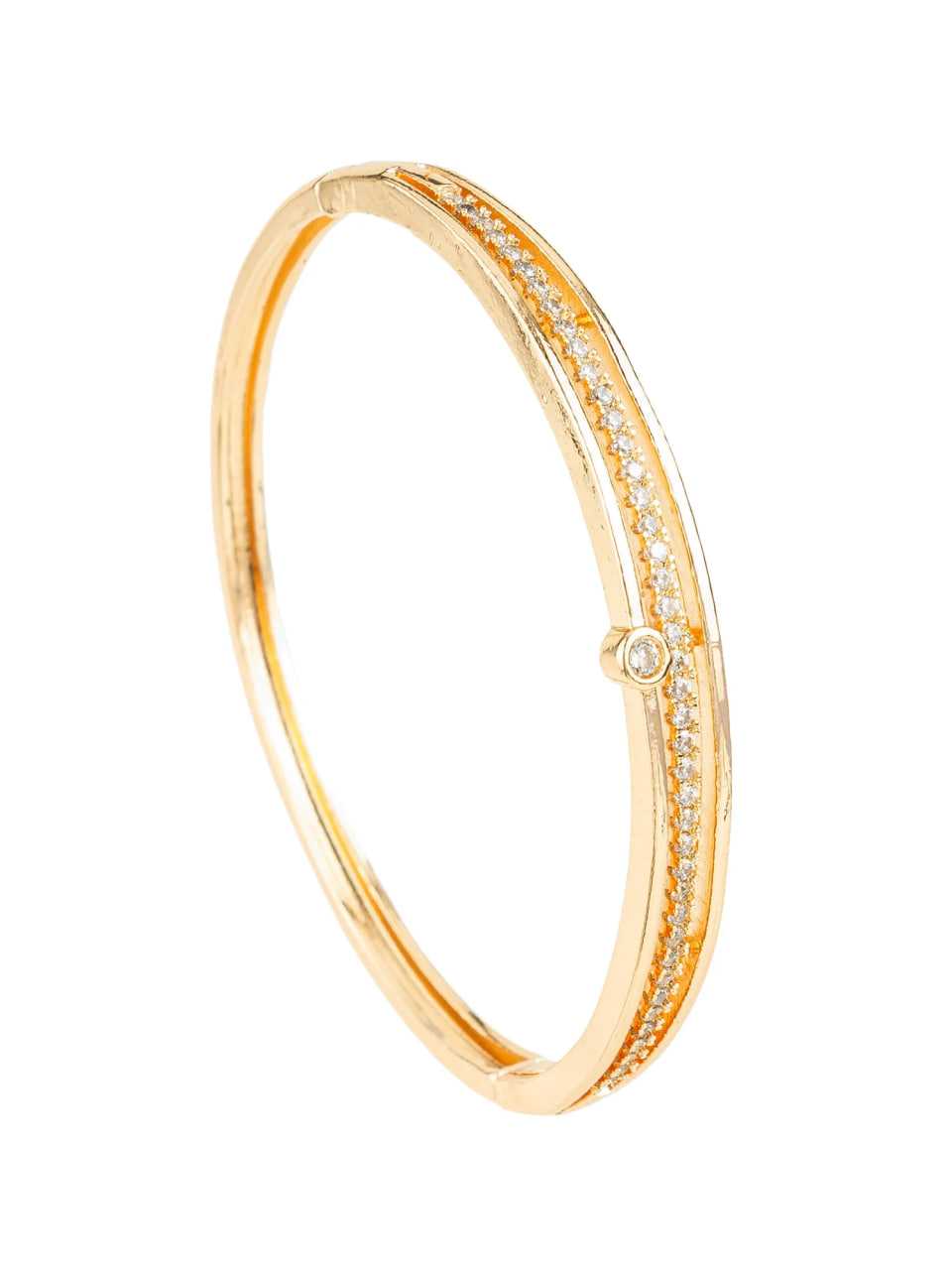 Ynf Brass KESH105 BG2586 Womens Jewellery Wholesale AD Diamond Bangles Brass Gold Bangles Designer Bangles Manufacturer - Jewellery Export