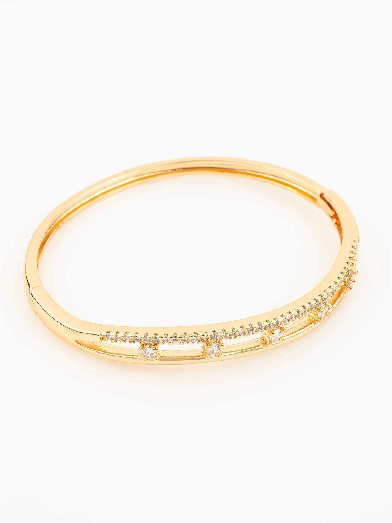Ynf Brass KESH105 BG2587 Womens Jewellery Wholesale AD Diamond Bangles Brass Gold Bangles Fashion Bangles Manufacturer - Jewellery Export