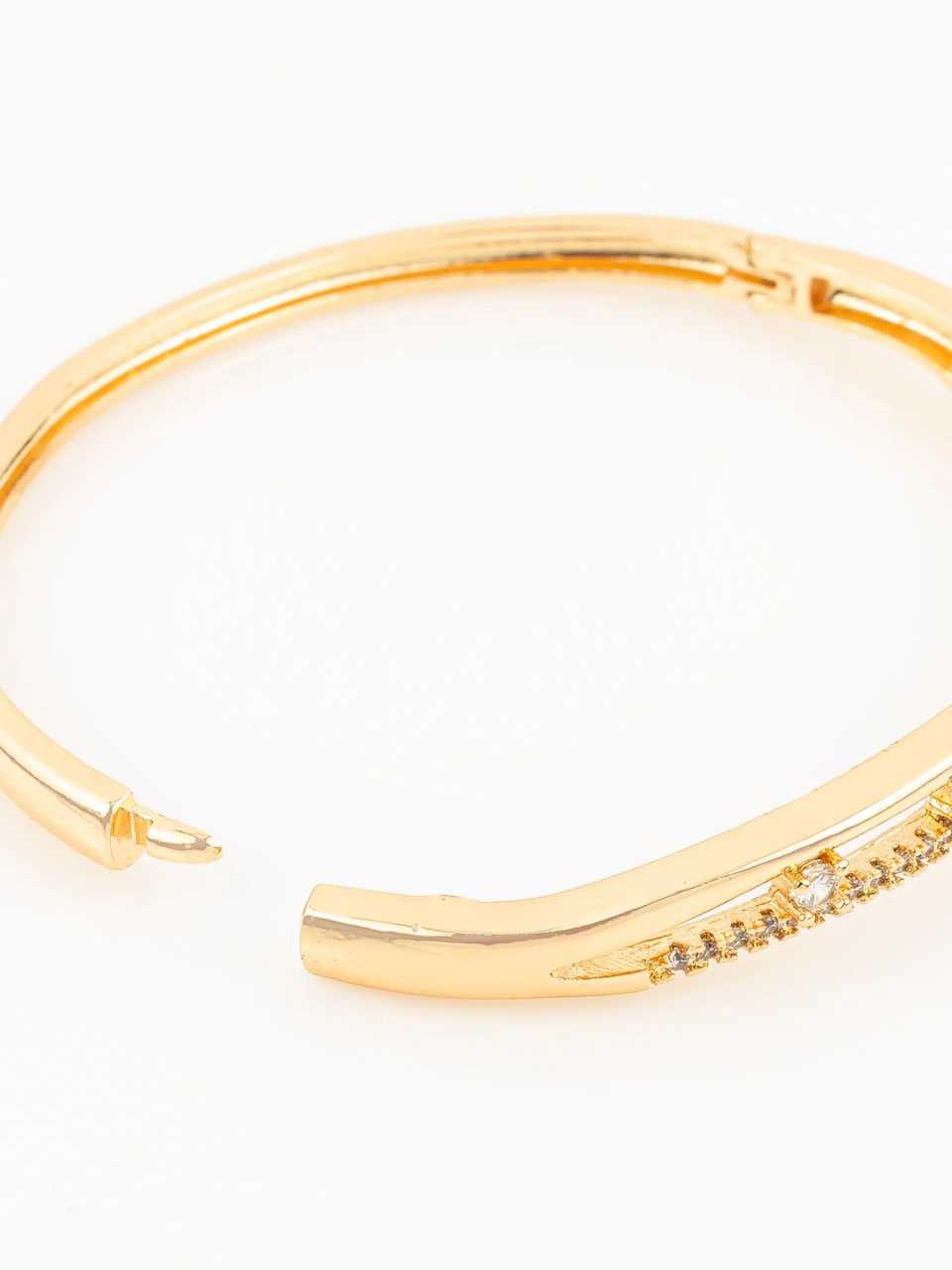 Ynf Brass KESH105 BG2587 Womens Jewellery Wholesale AD Diamond Bangles Brass Gold Bangles Fashion Bangles Manufacturer - Jewellery Export
