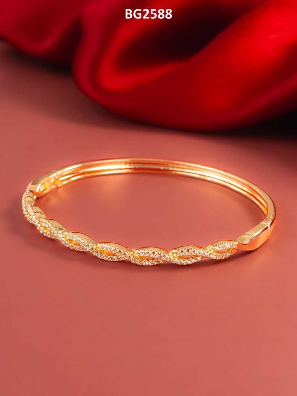 Ynf Brass KESH105 BG2588 Womens Jewellery Wholesale AD Diamond Bangles Brass Gold Bangles Designer Bangles Manufacturer - Jewellery Export