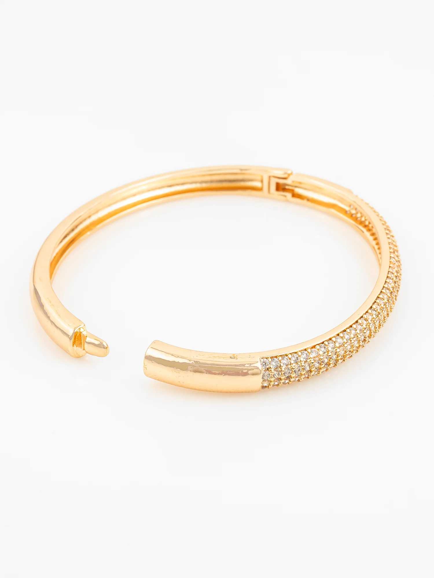 Ynf Brass KESH105 BG2590 Womens Jewellery Wholesale AD Diamond Bangles Brass Gold Bangles Fashion Bangles Manufacturer - Jewellery Export