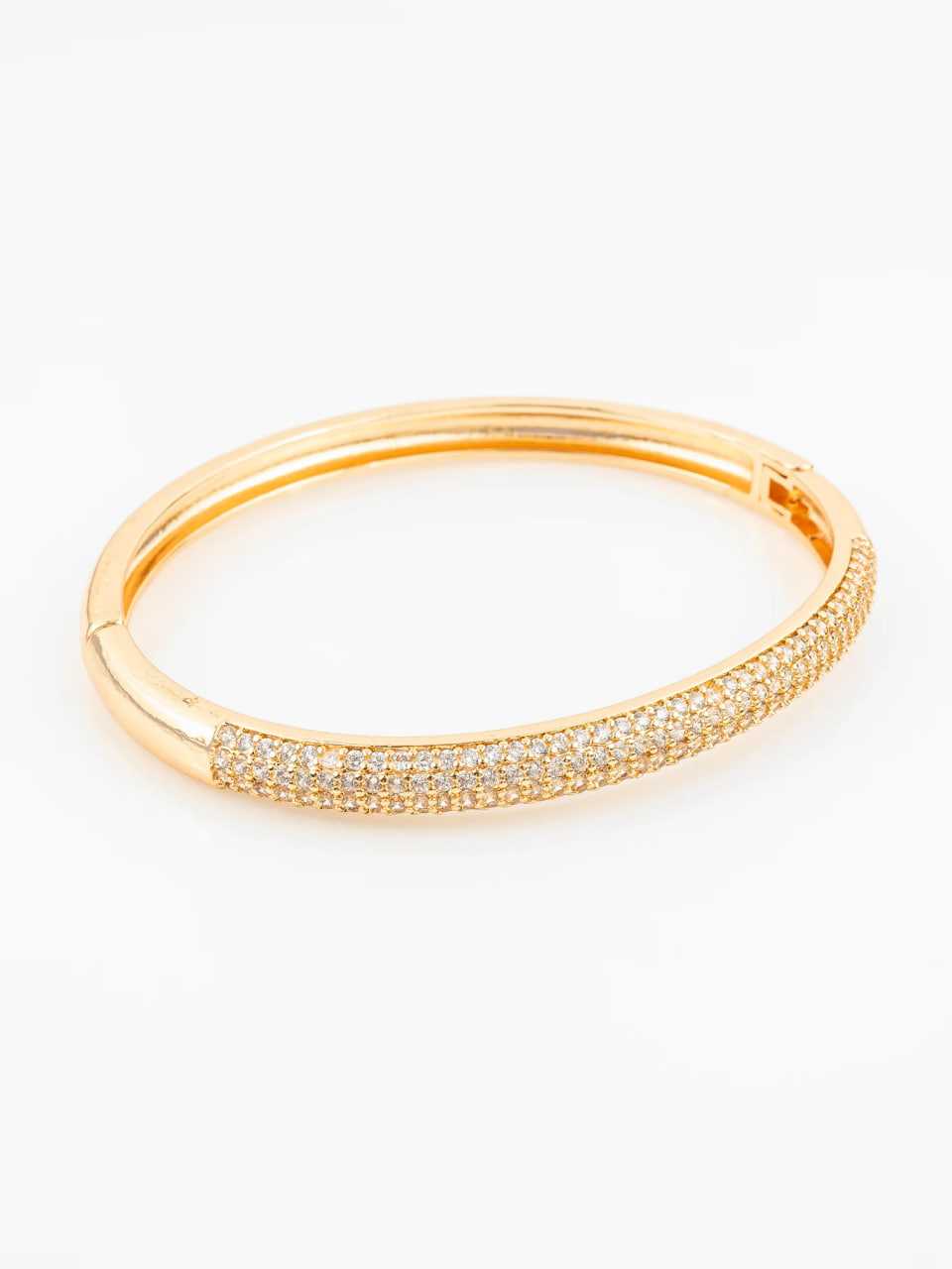 Ynf Brass KESH105 BG2590 Womens Jewellery Wholesale AD Diamond Bangles Brass Gold Bangles Fashion Bangles Manufacturer - Jewellery Export