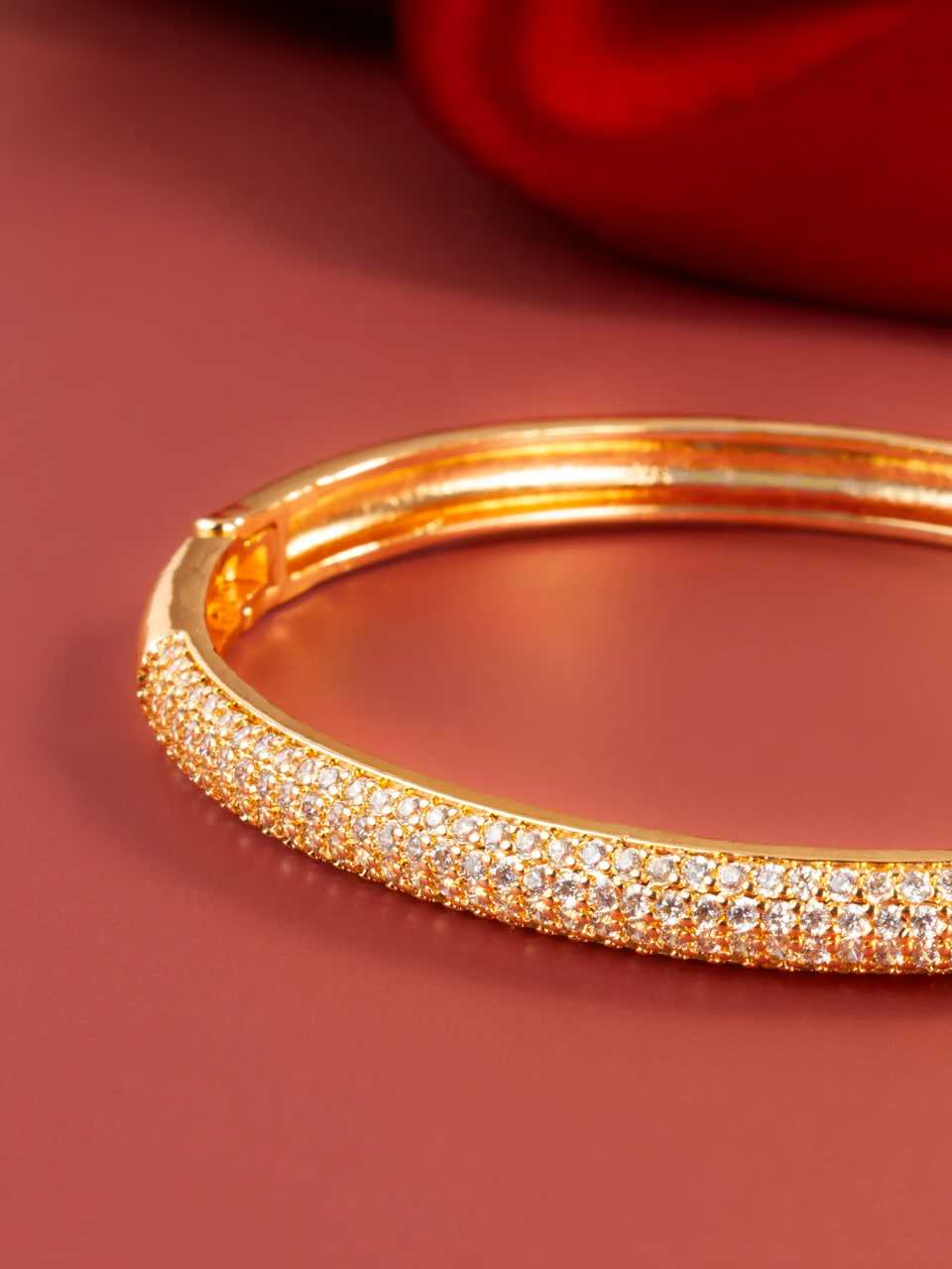 Ynf Brass KESH105 BG2590 Womens Jewellery Wholesale AD Diamond Bangles Brass Gold Bangles Fashion Bangles Manufacturer - Jewellery Export
