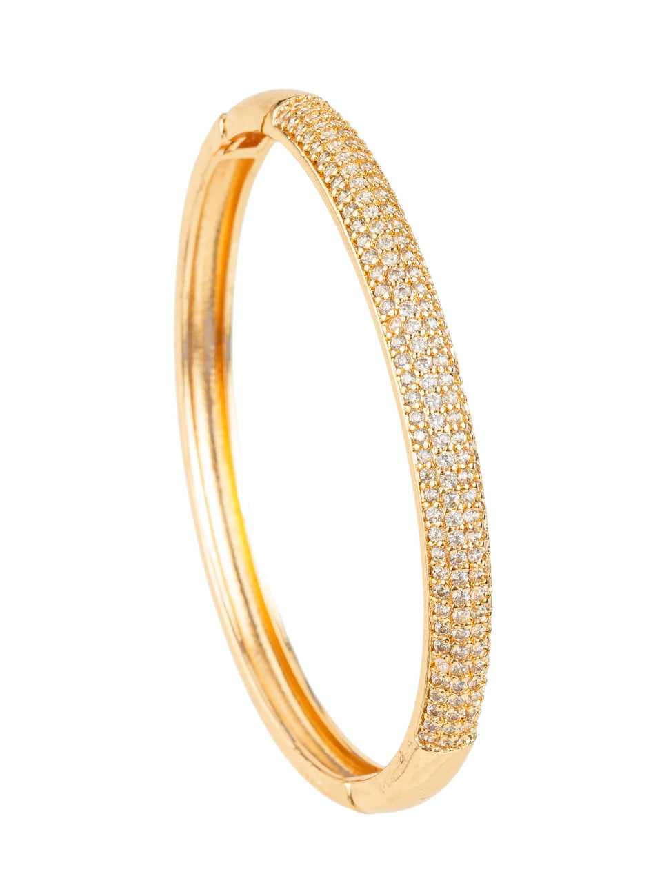 Ynf Brass KESH105 BG2590 Womens Jewellery Wholesale AD Diamond Bangles Brass Gold Bangles Fashion Bangles Manufacturer - Jewellery Export