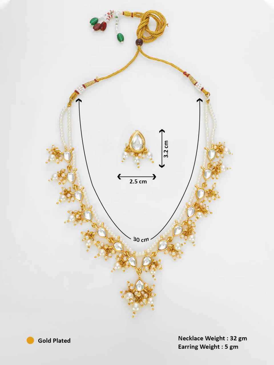 Ynf Brass KESH105 NK4716 Womens Jewellery Wholesale Fancy Mala Necklaces Kundan Pendant Sets Long Earrings Manufacturer - Jewellery Export