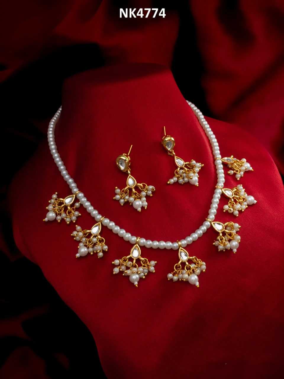 Ynf Brass KESH105 NK4774 Womens Jewellery Wholesale Fancy Mala Necklaces Kundan Pendant Sets Manufacturer - Jewellery Export