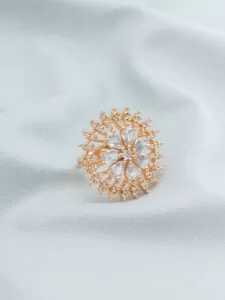 Ynf Brass KESH105 RG1287 Womens Jewellery Wholesale Diamond Rings Fancy Earrings AD Diamond Rings Manufacturer - Jewellery Export