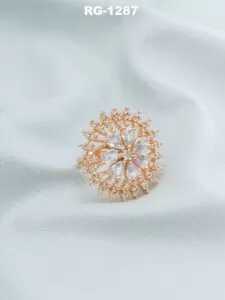 Ynf Brass KESH105 RG1287 Womens Jewellery Wholesale Diamond Rings Fancy Earrings AD Diamond Rings Manufacturer - Jewellery Export