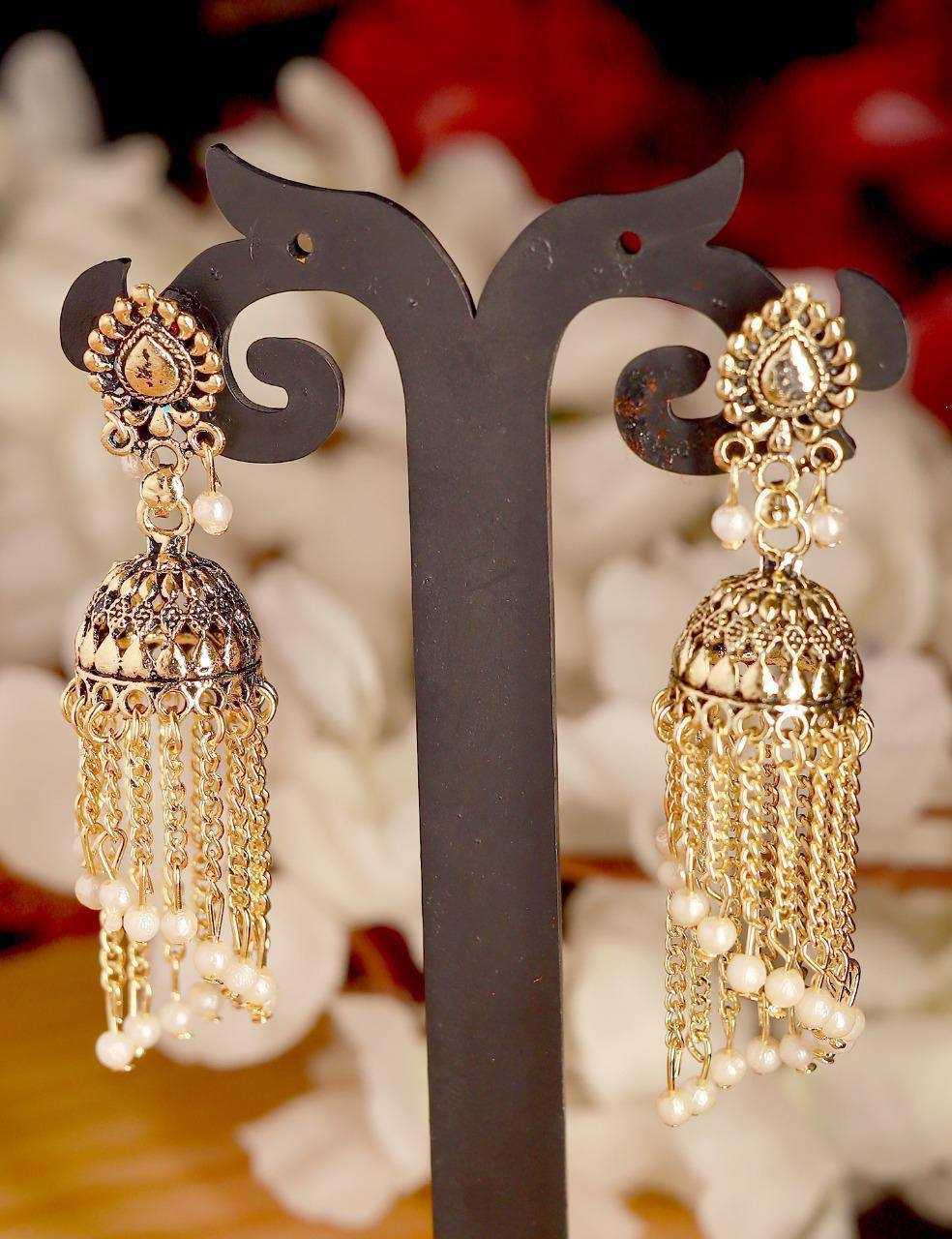 Ynf Brass Womens Jewellery Wholesale Long Earrings Manufacturer - Jewellery Export