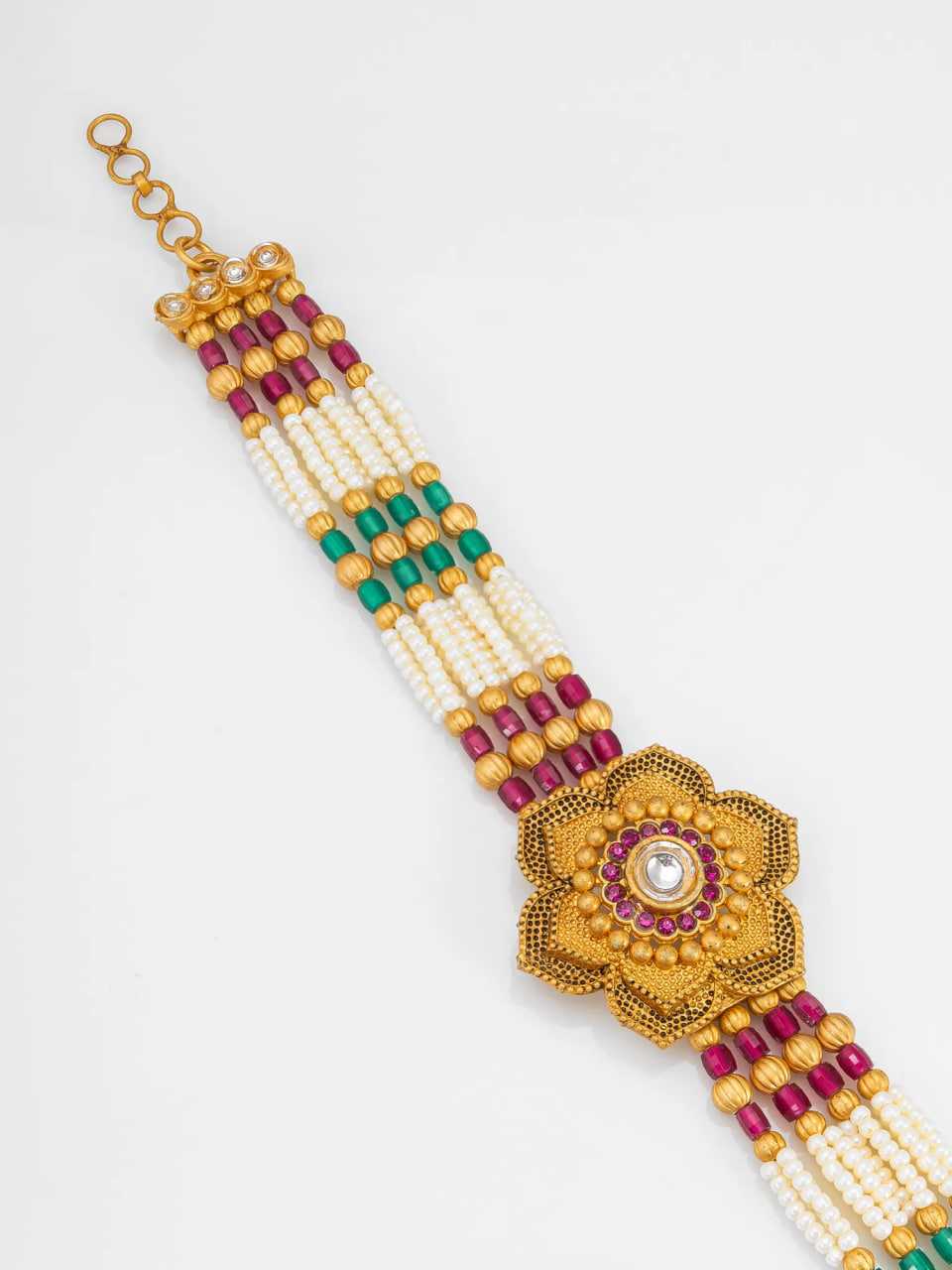 Ynf Gold Plated KESH105 BG2480 Womens Jewellery Wholesale Golden Bracelet Pearl Jewelry Gold Plated Jewelry Manufacturer - Jewellery Export