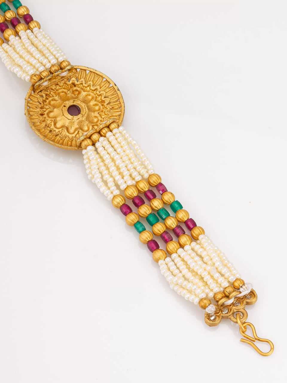 Ynf Gold Plated KESH105 BG2481 Womens Jewellery Wholesale Golden Bracelet Traditional Jewelry Pearl Jewelry Manufacturer - Jewellery Export