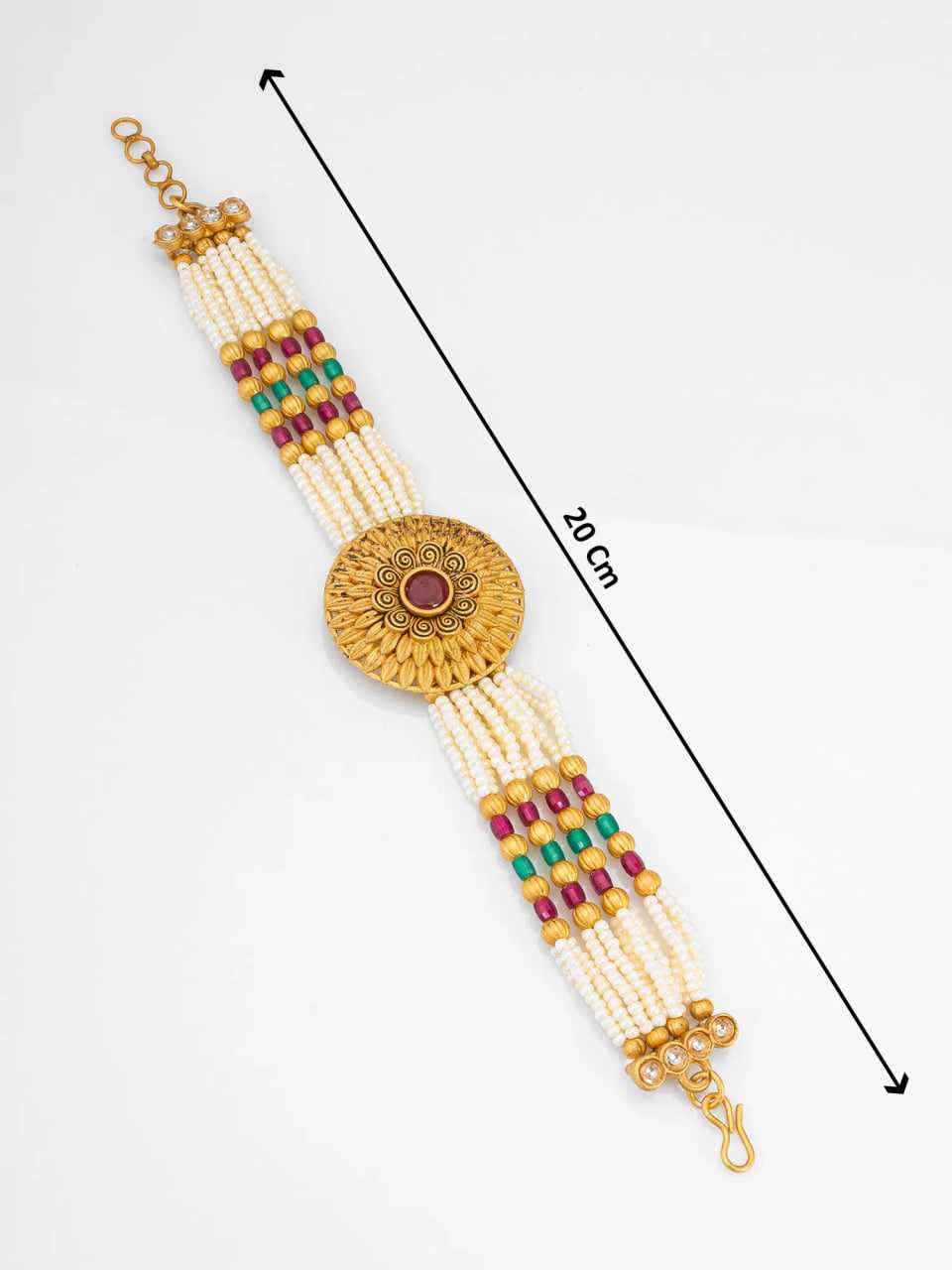 Ynf Gold Plated KESH105 BG2481 Womens Jewellery Wholesale Golden Bracelet Traditional Jewelry Pearl Jewelry Manufacturer - Jewellery Export