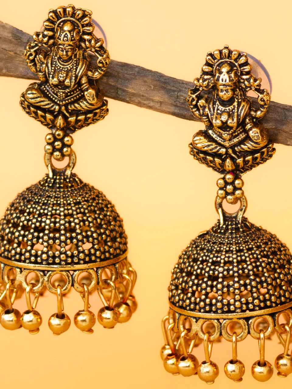 Ynf Alloy KESH105 ER4092 Womens Jewellery Wholesale Traditional Jewelry Jhumka Earrings Gold Plated Jewelry Manufacturer - Jewellery Export