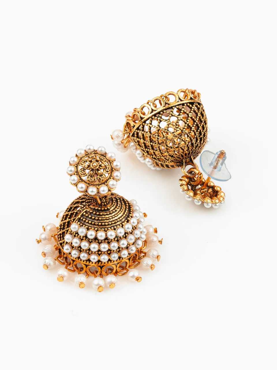 Ynf Alloy KESH105 ER4098 Womens Jewellery Wholesale Fancy Earrings Jhumka Earrings Gold Plated Jewelry Manufacturer - Jewellery Export