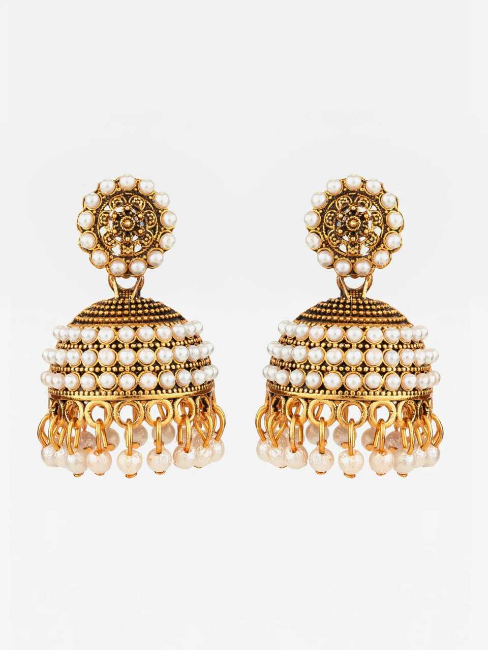 Ynf Alloy KESH105 ER4098 Womens Jewellery Wholesale Fancy Earrings Jhumka Earrings Gold Plated Jewelry Manufacturer - Jewellery Export