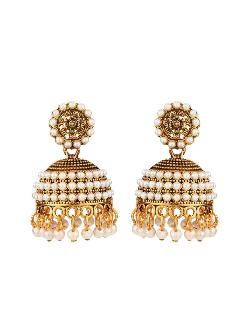 Ynf Alloy KESH105 ER4098 Womens Jewellery Wholesale Fancy Earrings Jhumka Earrings Gold Plated Jewelry Manufacturer - Jewellery Export