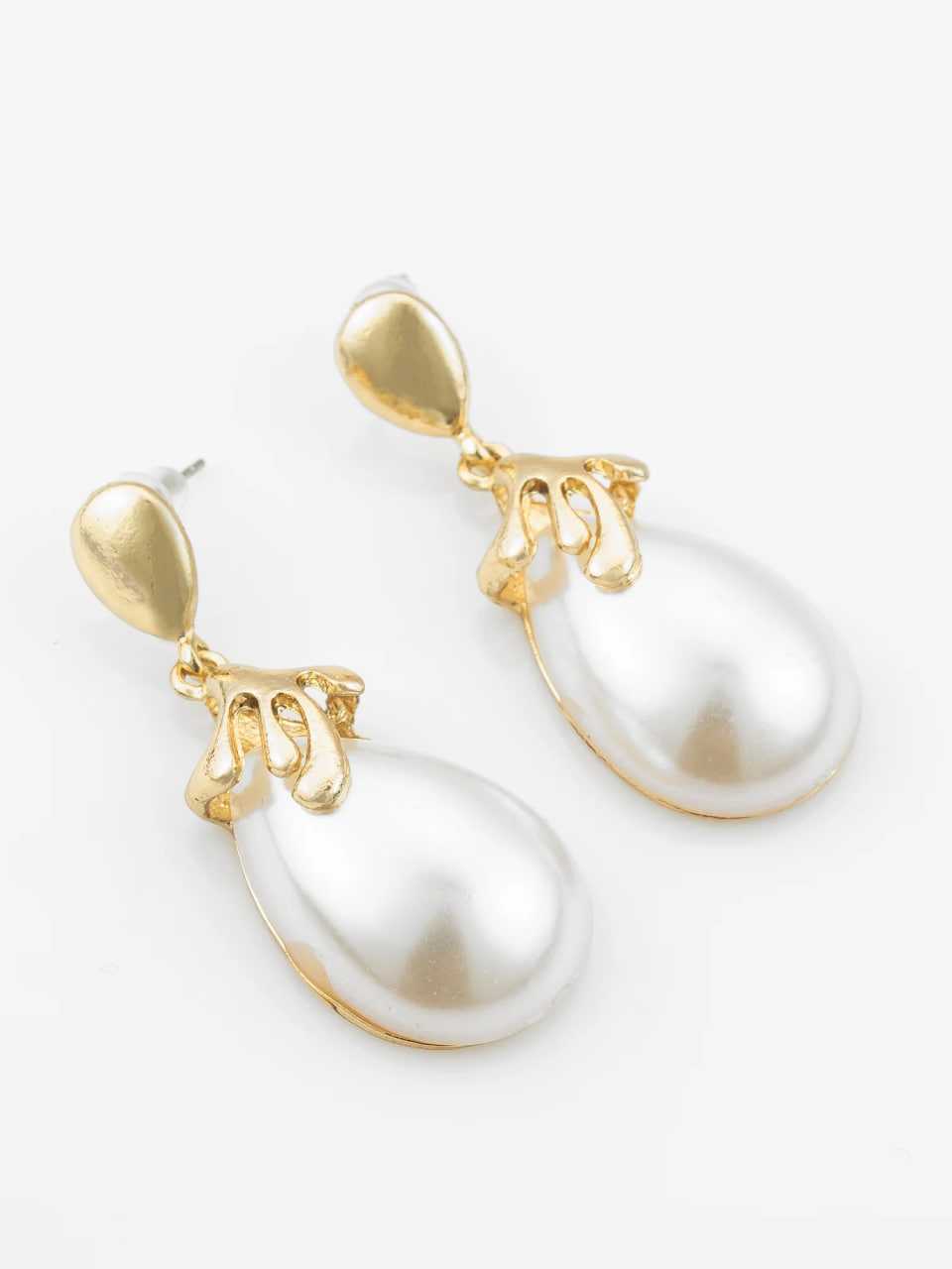 Ynf Alloy KESH105 ER4128 Womens Jewellery Wholesale Artificial Earring Pearl Jewelry Gold Plated Jewelry Manufacturer - Jewellery Export