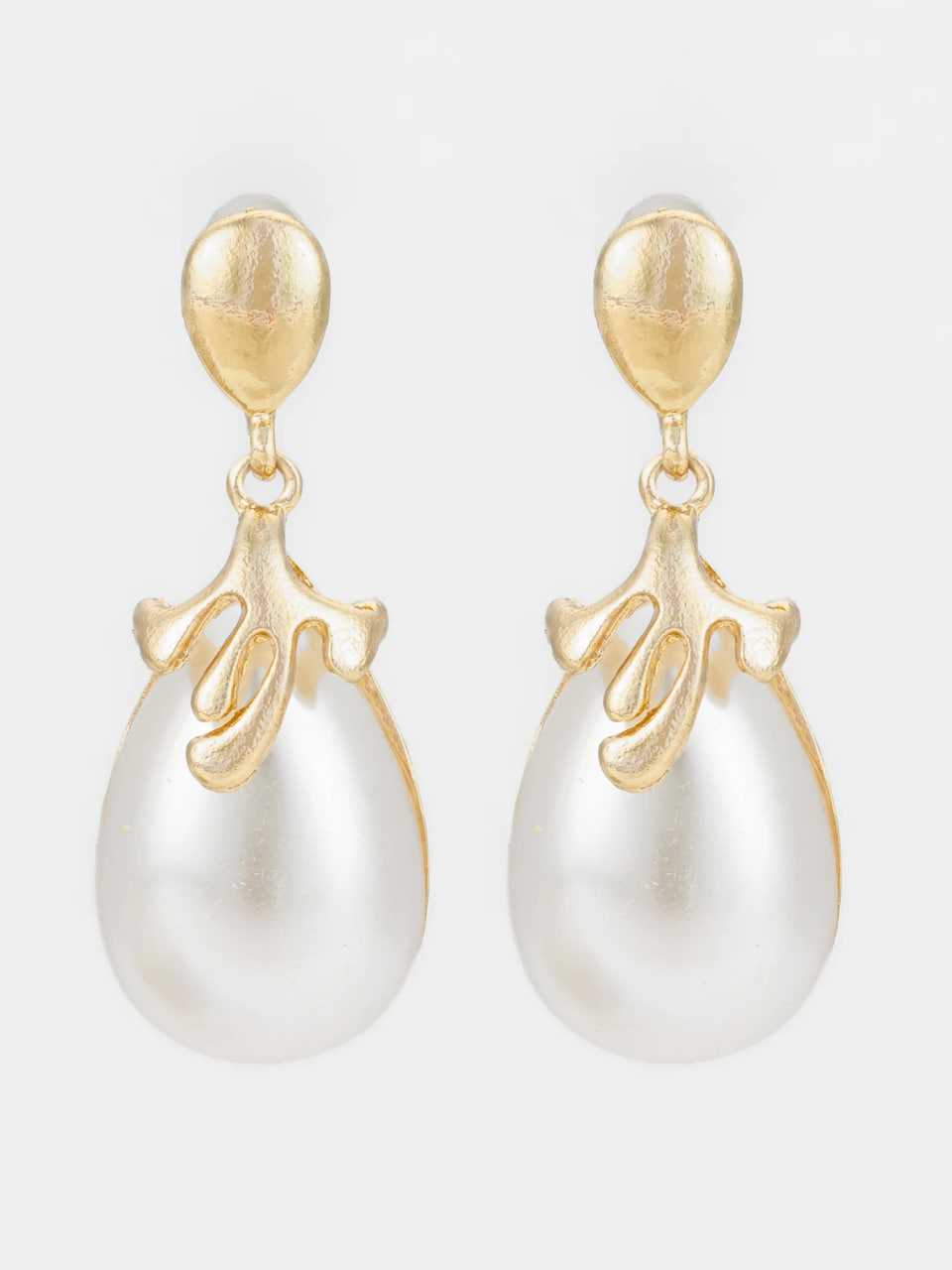 Ynf Alloy KESH105 ER4128 Womens Jewellery Wholesale Artificial Earring Pearl Jewelry Gold Plated Jewelry Manufacturer - Jewellery Export